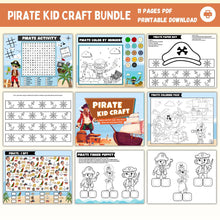 Load image into Gallery viewer, Pirate Kid Craft Printable Bundle
