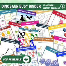 Load image into Gallery viewer, Dinosaur Busy Binder Printable