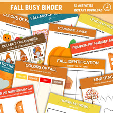 Load image into Gallery viewer, Fall Busy Binder Printable