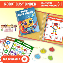 Load image into Gallery viewer, Robot Busy Binder Printable