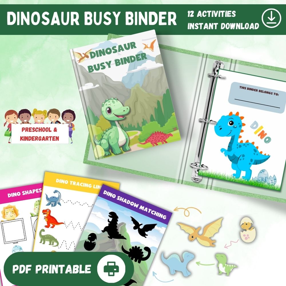 Dinosaur Busy Binder Printable