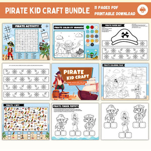 Pirate Kid Craft Printable Bundle