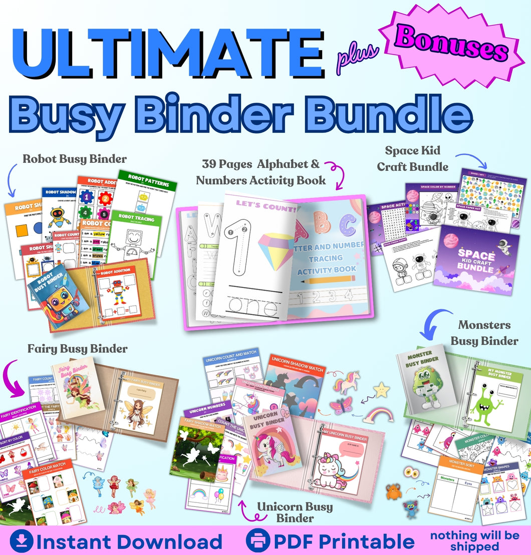 Ultimate Busy Binder Bundle (plus bonuses) Starter Bundle