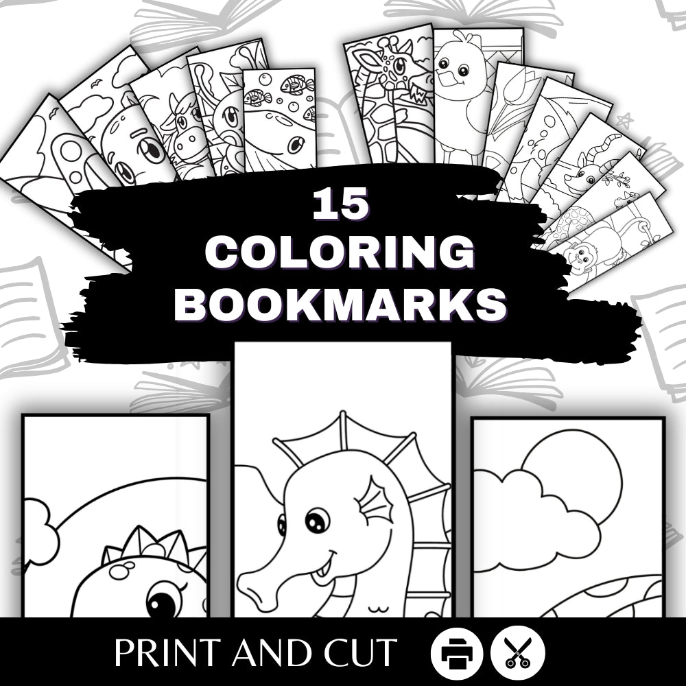 Printable Coloring Kids Bookmarks