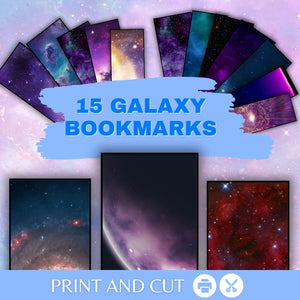 Printable Galaxy Adult Bookmarks