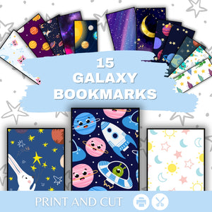 Printable Galaxy Kids Bookmarks