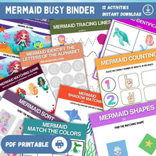 Load image into Gallery viewer, Mermaid Busy Binder Printable
