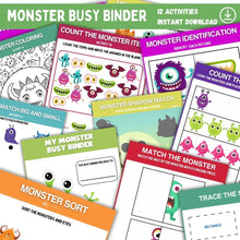 Load image into Gallery viewer, Monster Busy Binder Printable
