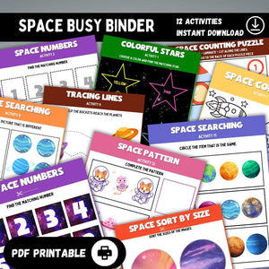 Space Busy Binder Printable