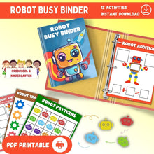 Load image into Gallery viewer, Robot Busy Binder Printable
