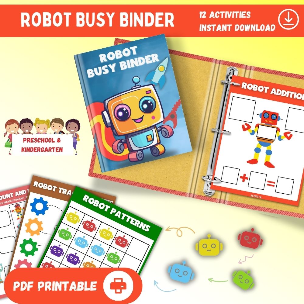 Robot Busy Binder Printable